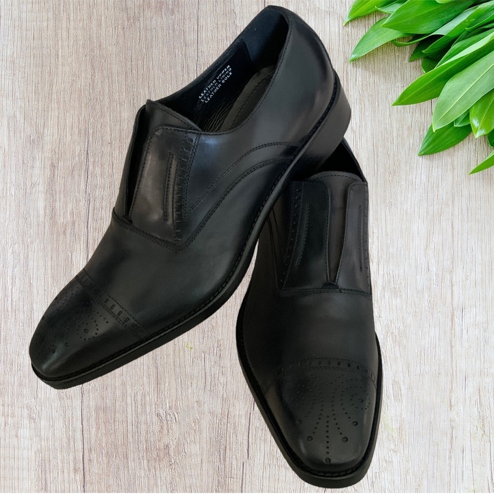 NEW Paul Fredrick Slip-On Dress Shoes Black